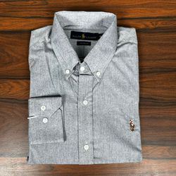 Camisa Manga Longa PRL Cinza. - 40378 - DROPA AQUI