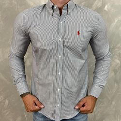 Camisa Manga Longa PRL Listrada Cinza - 40583 - VITRINE SHOPS