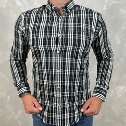 Camisa Manga Longa TH Xadrez preto - 40626 - BARAOMULTIMARCAS