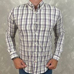 Camisa Manga Longa TH Xadrez Creme - 40628 - DROPA AQUI