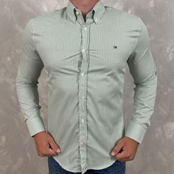 Camisa Manga Longa TH Xadrez Verde - 40644 - DROPA AQUI