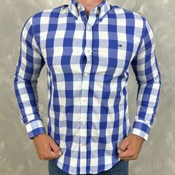 Camisa Manga Longa Th Xadrez azul - 40645 - DROPA AQUI