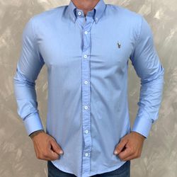 Camisa Manga Longa PRL Azul - 40680 - LOJA VIPIX