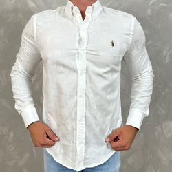 Camisa Manga Longa PRL Branco - 40689 - REI DO ATACADO