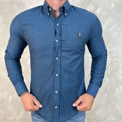 Camisa Manga Longa PRL Azul - 40696 - VITRINE SHOPS