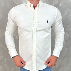 Camisa Manga Longa PRL Off White - 40700 - DROPA AQUI