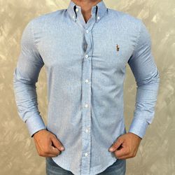 Camisa Manga Longa Prl Azul - 40707 - LOJA VIPIX