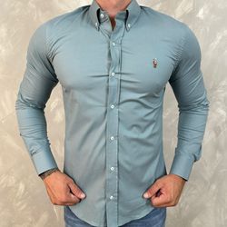 Camisa Manga Longa PRL Azul - 40722 - VITRINE SHOPS