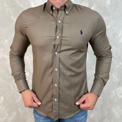 Camisa Manga Longa PRL Marrom⭐ - 40723 - DROPA AQUI