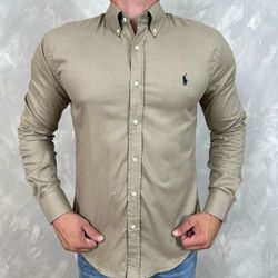 Camisa Manga Longa PRL Marrom - 40725 - DROPA AQUI