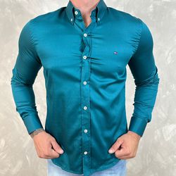 Camisa Manga Longa TH Verde - 40749 - REI DO ATACADO