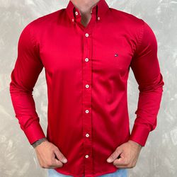 Camisa Manga Longa TH Vermelho - 40750 - BARAOMULTIMARCAS