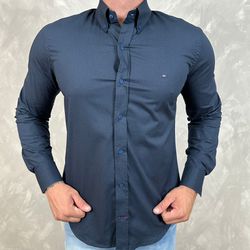 Camisa Manga Longa TH Azul - 40759 - BARAOMULTIMARCAS
