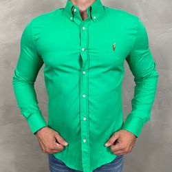Camisa Manga Longa PRL Verde - 40767 - LOJA VIPIX