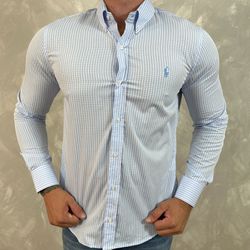 Camisa Manga Longa PRL Xadrez Azul - 40789 - RP IMPORTS