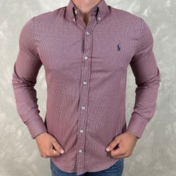 Camisa Manga Longa PRL Xadrez Lilás - 40817 - DROPA AQUI