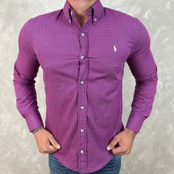 Camisa Manga Longa PRL Xadrez Fúcsia - 40823 - LOJA VIPIX