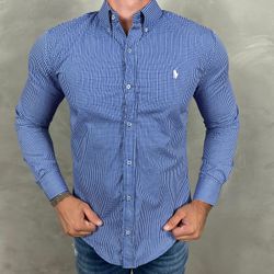 Camisa Manga Longa PRL Xadrez Azul - 40864 - DROPA AQUI