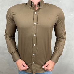 Camisa Manga Longa CK Marrom⭐ - 40884 - DROPA AQUI