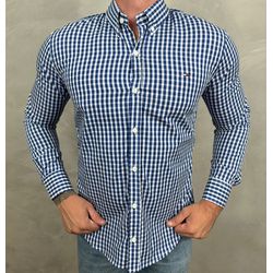 Camisa Manga Longa TH Xadrez Azul - 40918 - DROPA AQUI