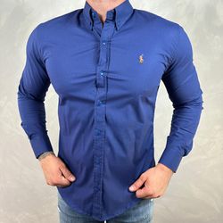 Camisa Manga Longa PRL Azul - 40958 - DROPA AQUI