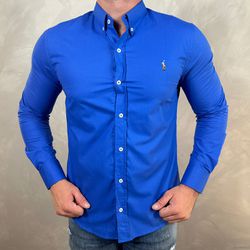 Camisa Manga Longa Prl Azul - 40986 - DROPA AQUI