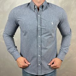 Camisa Manga Longa PRL Cinza - 40988 - DROPA AQUI