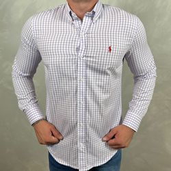 Camisa Manga Longa PRL Xadrez Lilás - 41016 - DROPA AQUI