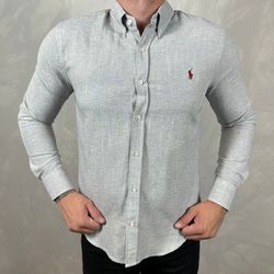 Camisa Manga Longa Linho PRL - 41028 - DROPA AQUI