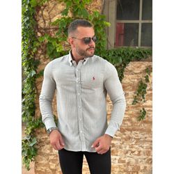Camisa Manga Longa Linho PRL⭐ - 41045 - DROPA AQUI