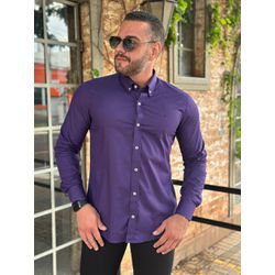 Camisa Manga Longa Aramis Roxo - 41085 - DROPA AQUI