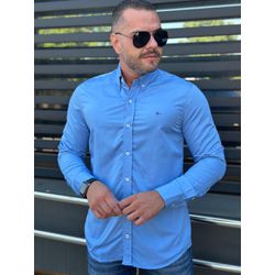 Camisa Manga Longa Aramis Azul - 41089 - DROPA AQUI
