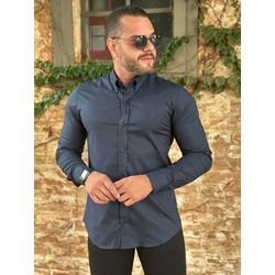 Camisa Manga Longa Ellus Azul - 41113 - DROPA AQUI