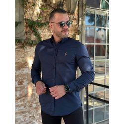 Camisa Manga Longa PRL Azul - 41119 - VITRINE SHOPS