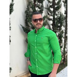 Camisa Manga Longa PRL Verde - 41126 - REI DO ATACADO