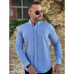Camisa Manga Longa PRL Xadrez Azul - 41142 - DROPA AQUI