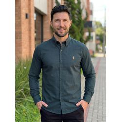 Camisa Manga Longa PRL Verde Escuro. - 41157. - VITRINE SHOPS