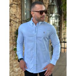 Camisa Manga Longa PRL Azul - 41161 - VITRINE SHOPS