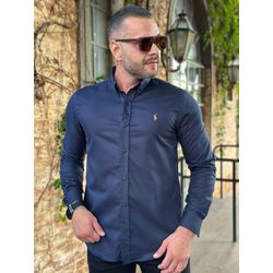 Camisa Manga Longa PRL Azul - 41163 - VITRINE SHOPS