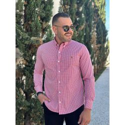 Camisa Manga Longa PRL Xadrez Vermelho - 42042 - DROPA AQUI