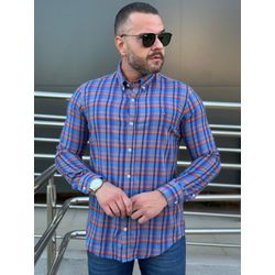 Camisa Manga Longa TH Xadrez Azul - 42054 - VITRINE SHOPS