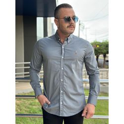 Camisa Manga Longa PRL Cinza - 42074 - LOJA VIPIX