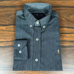 Camisa Manga Longa PRL Chumbo - 42084 - LOJA VIPIX