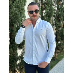 Camisa Manga Longa PRL Branco - 42089 - REI DO ATACADO