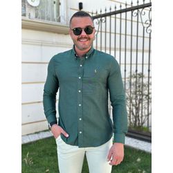 Camisa Manga Longa PRL Verde - 42091 - REI DO ATACADO