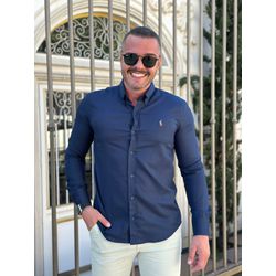 Camisa Manga Longa PRL Azul - 42099 - REI DO ATACADO