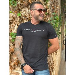 Camiseta TH Preto ⭐ - B-4228 - VITRINE SHOPS