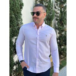 Camisa Manga Longa PRL Rosa - 43003 - REI DO ATACADO