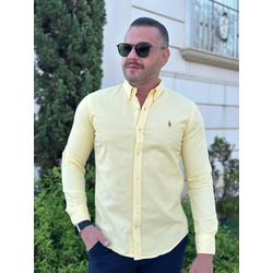 Camisa Manga Longa PRL Amarelo - 43007 - REI DO ATACADO