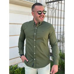 Camisa Manga Longa Aramis Verde - 43012 - REI DO ATACADO